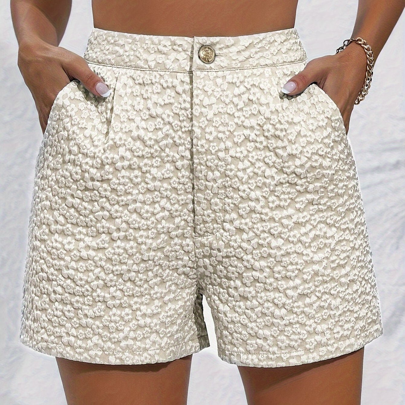 Bloemenprint hoge taille short