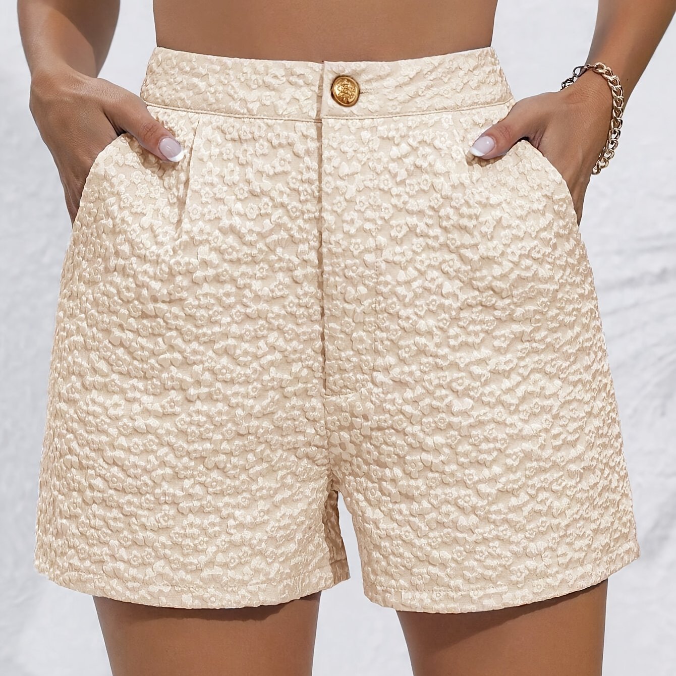 Bloemenprint hoge taille short