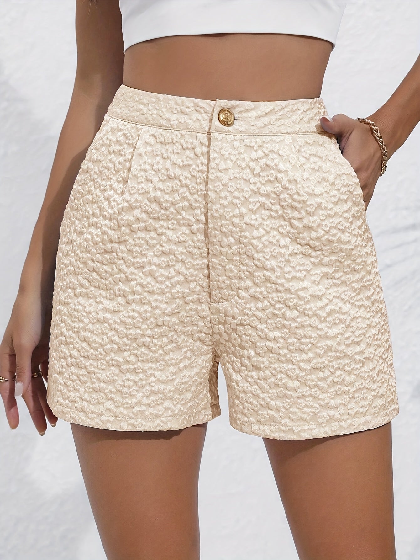 Bloemenprint hoge taille short