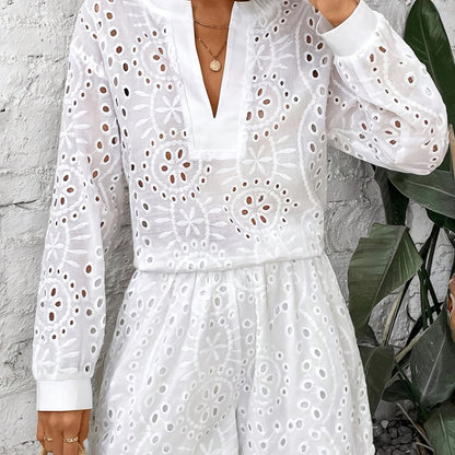 Stijlvolle set met broekje en blouse met lange mouwen