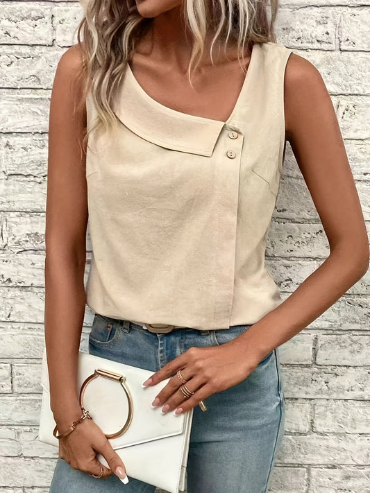 Mouwloze top in effen kleur - Voor Lente & Zomer