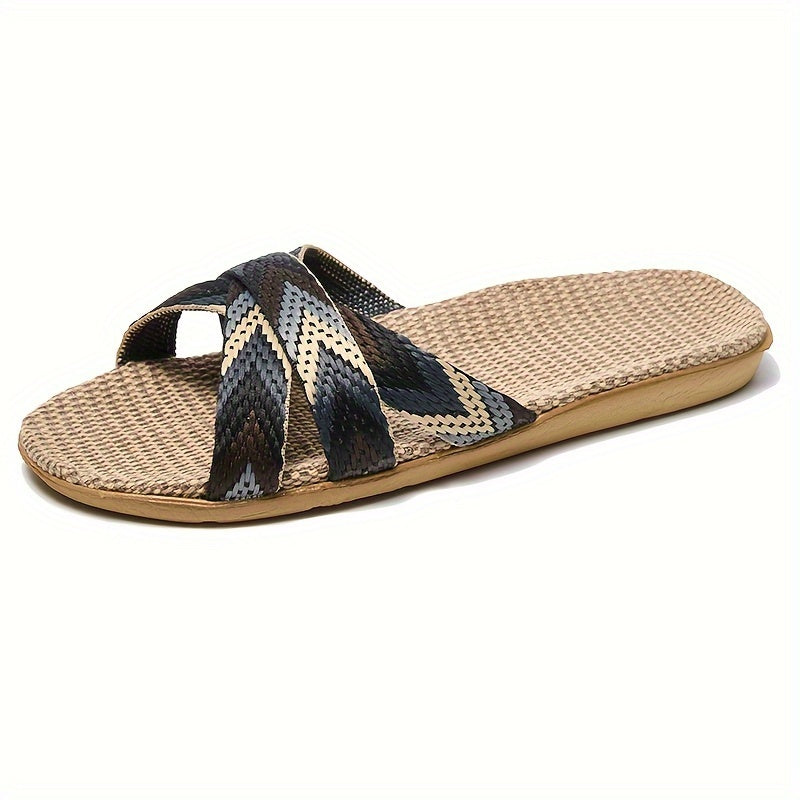 Gestreepte Linnen Slippers, perfect voor de zomer