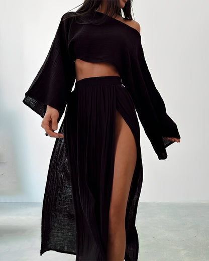 Sara | Chic linnen tweedelige set