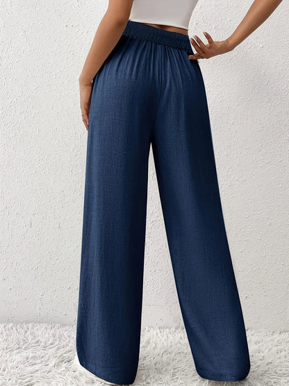Rechte wijde broek in Franse stijl