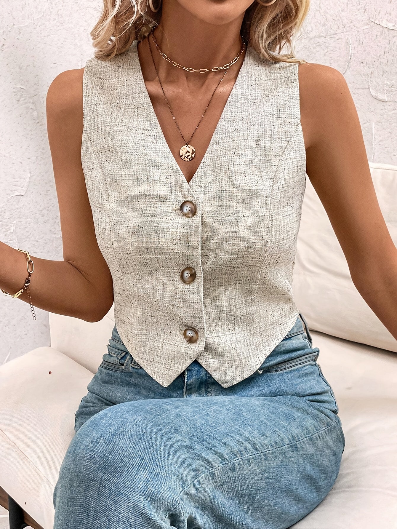 Zomers getaileerd Gilet