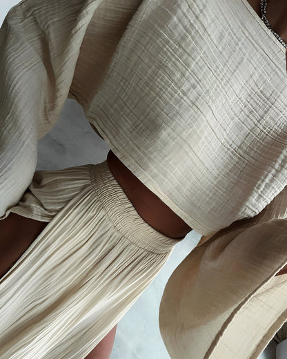Sara | Chic linnen tweedelige set