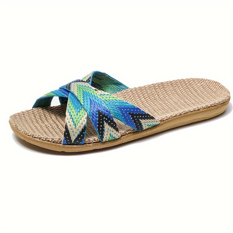 Gestreepte Linnen Slippers, perfect voor de zomer