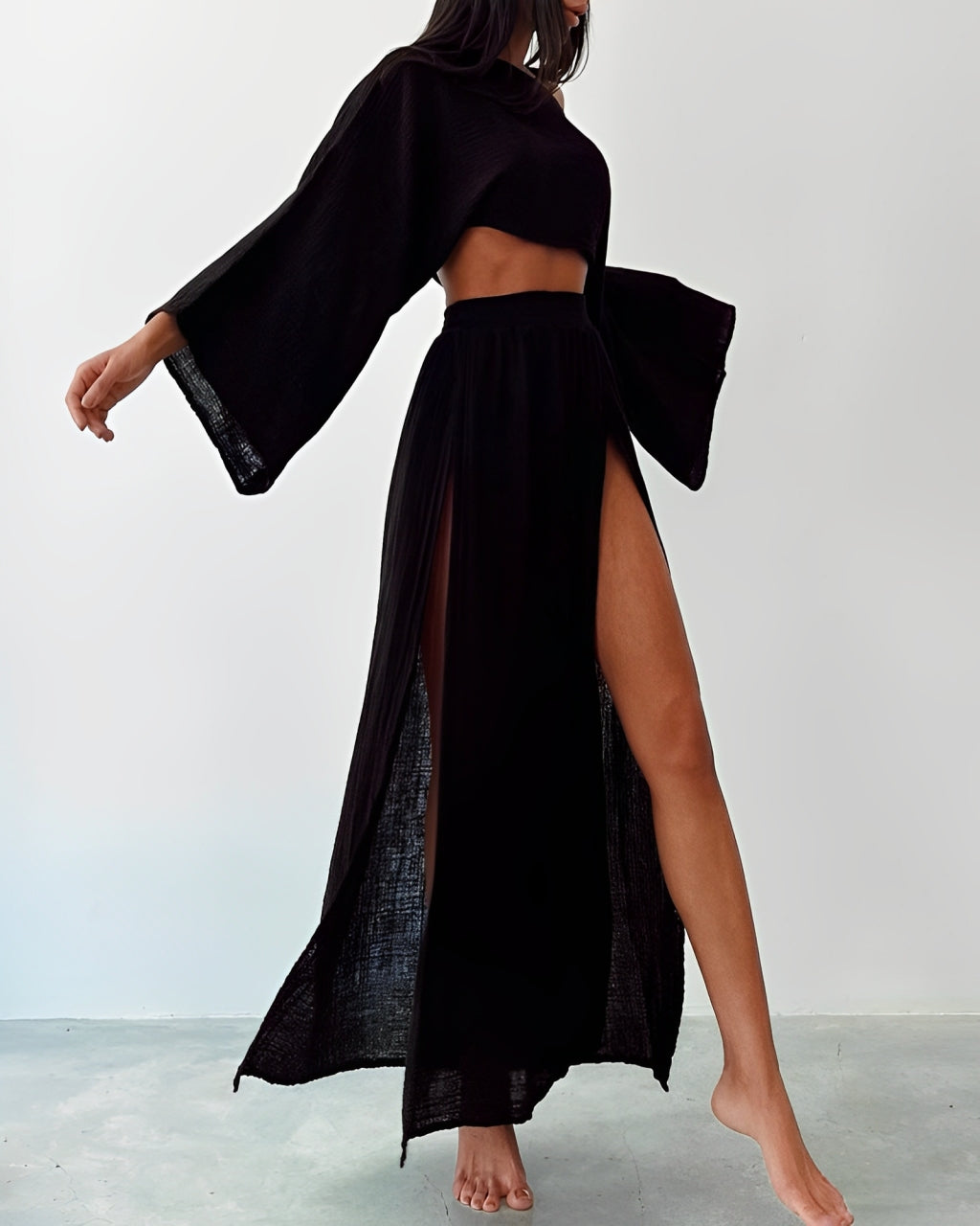 Sara | Chic linnen tweedelige set