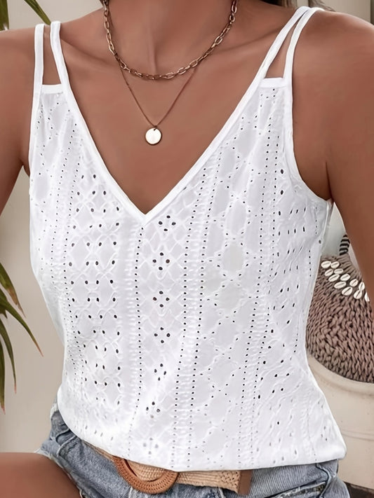 Geborduurde mouwloze top voor de Zomer